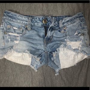 American Eagle distressed shorts